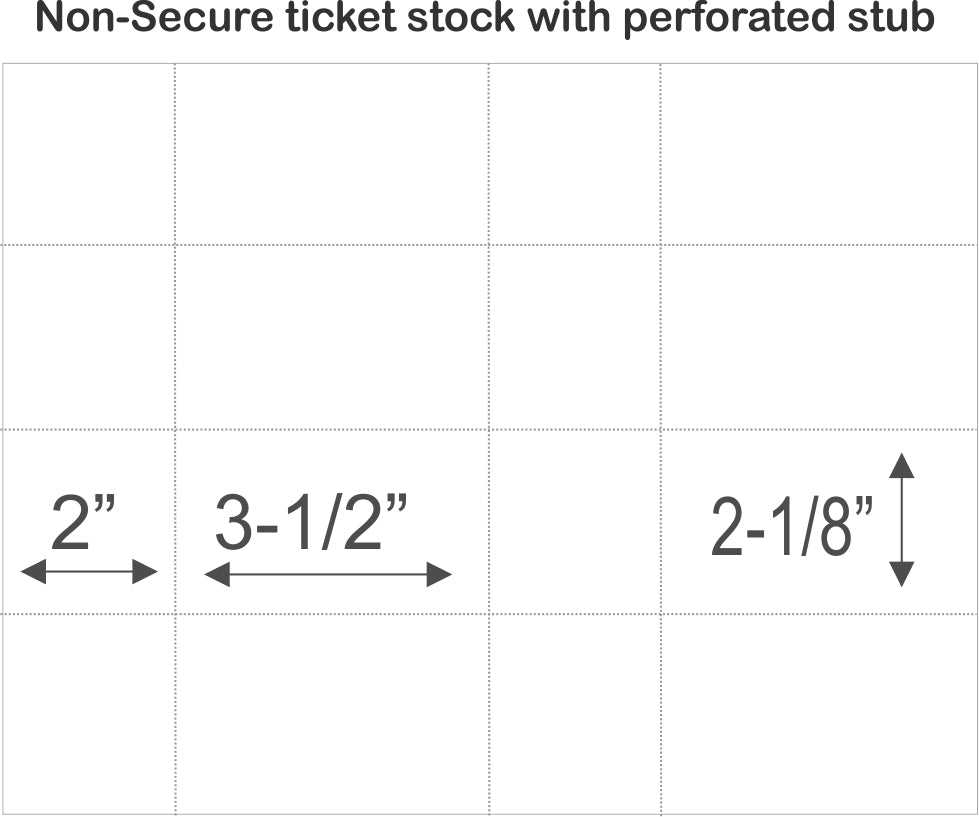 Raffle Ticket Card Stock