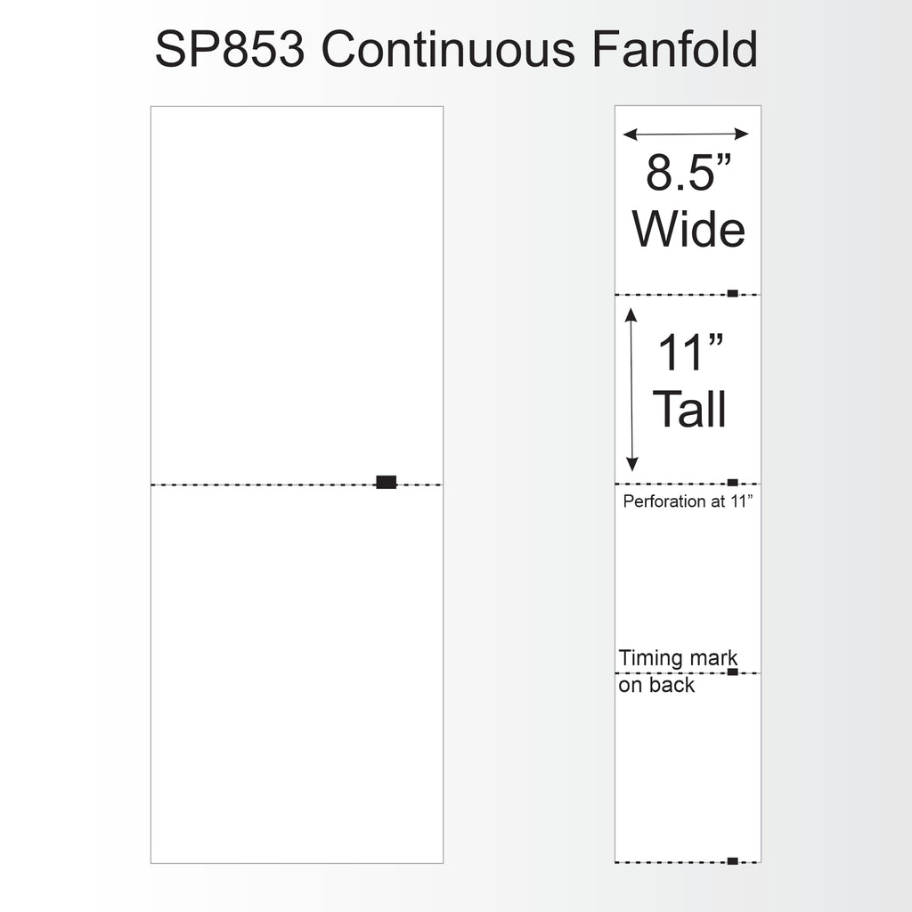 SP853 Continuous Fanfold Thermal Paper