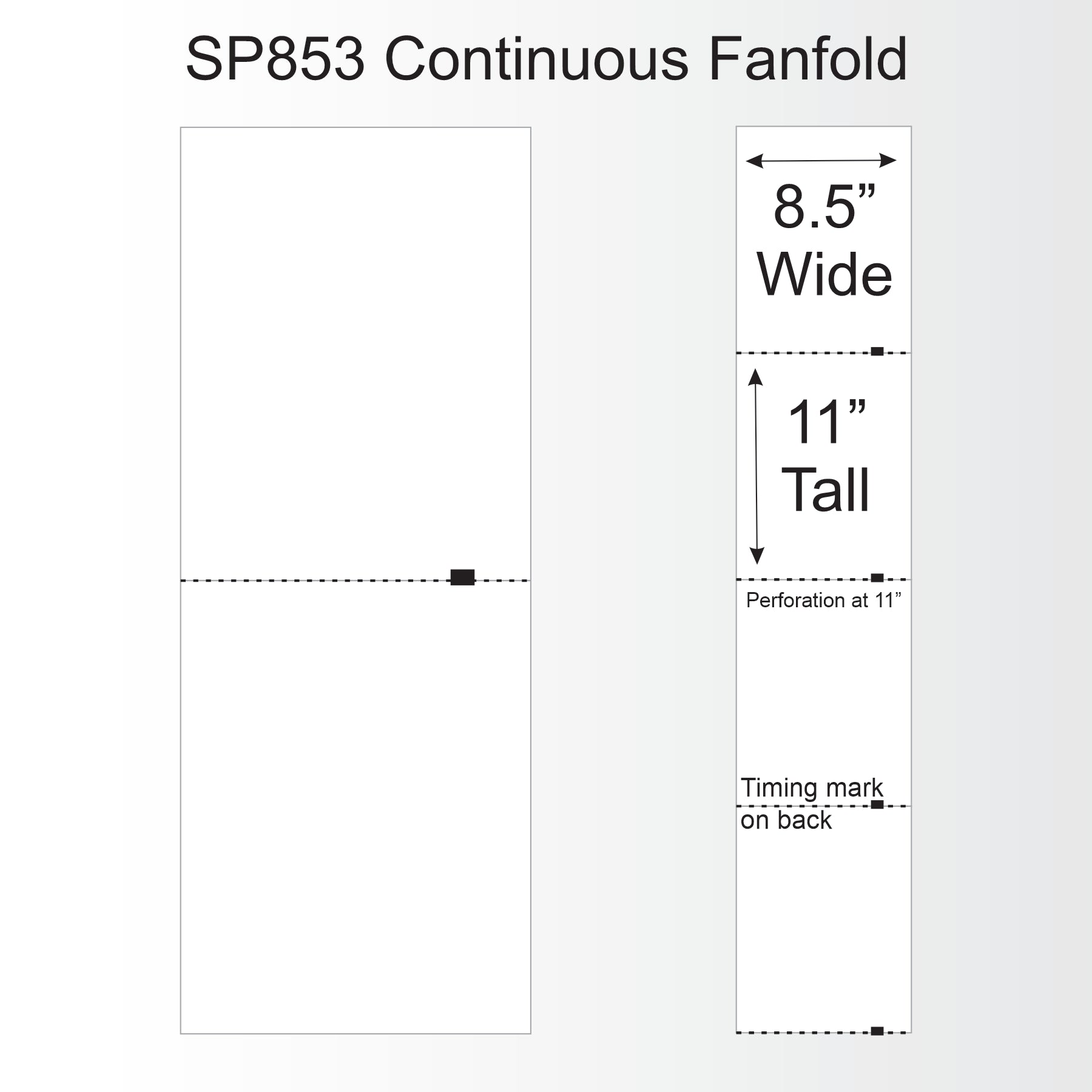 SP853 Continuous Fanfold Thermal Paper