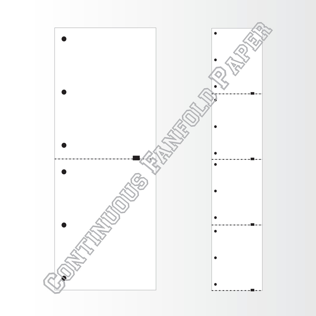 SP854 Continuous Fanfold Thermal Paper-3 Hole Punch