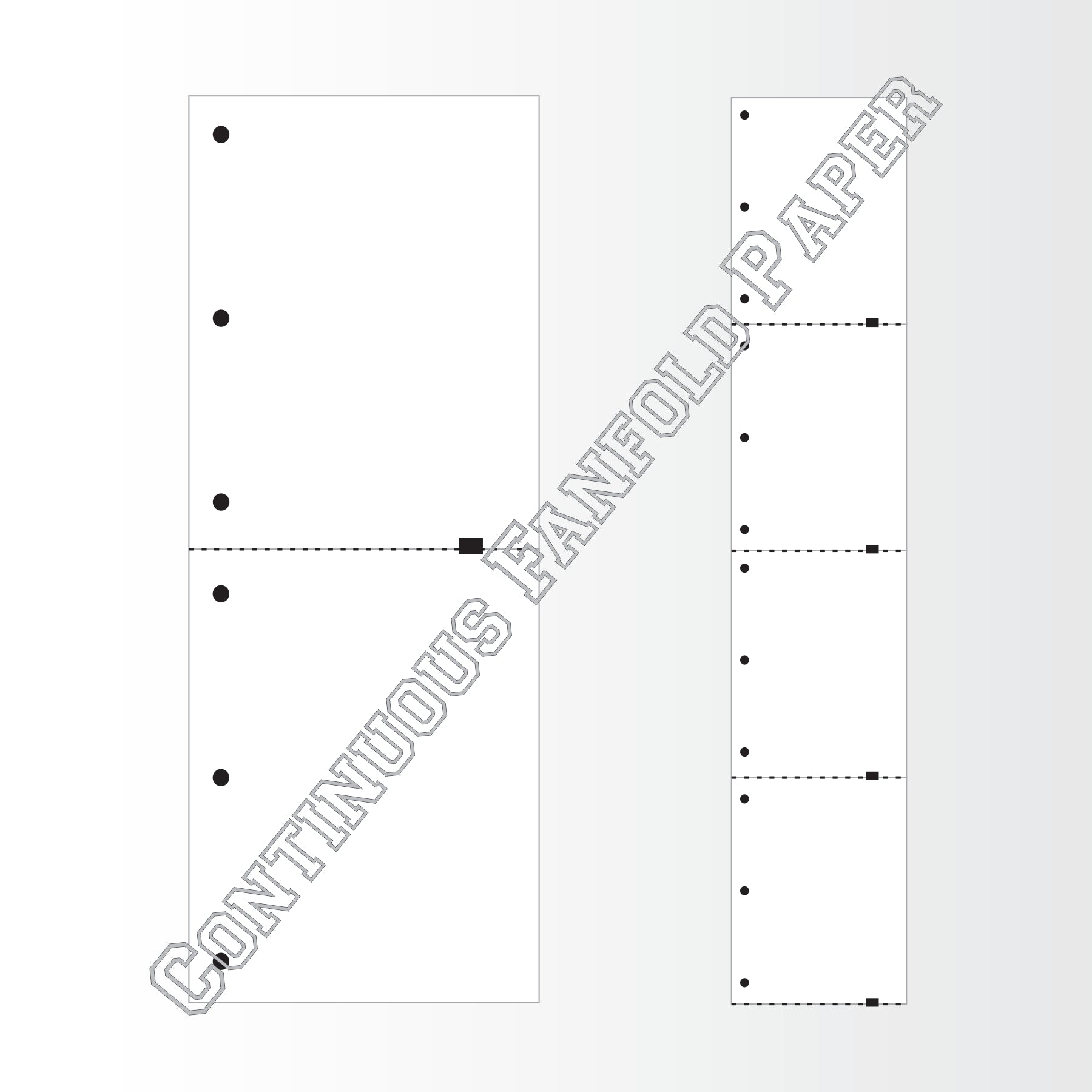 SP854 Continuous Fanfold Thermal Paper-3 Hole Punch